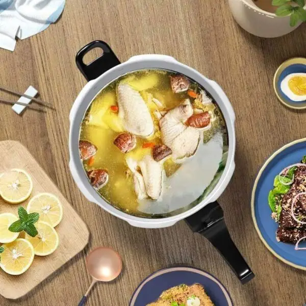 7L Aluminium Pressure Cooker Quick with Lid Latch Indicator Explosion-Proof - Image 5