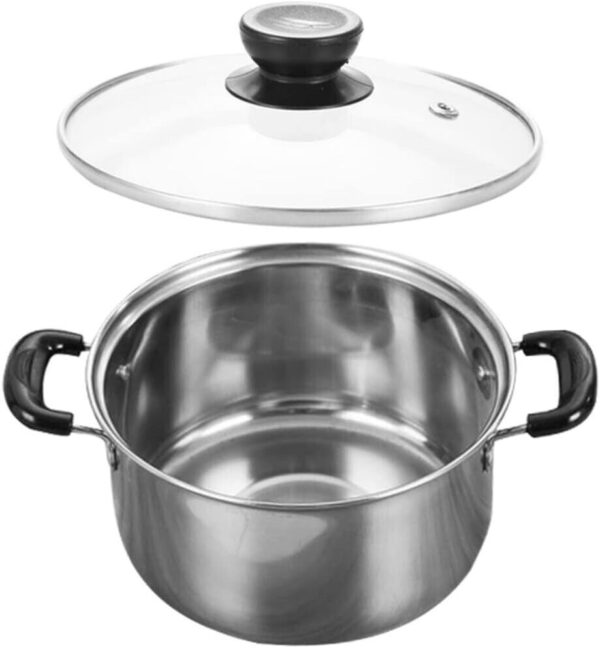 5PCS Stainless Steel Saucepan Induction Cooking Pot Cooker Cookware Kitchen - Image 4