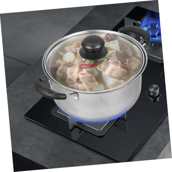 5PCS Stainless Steel Saucepan Induction Cooking Pot Cooker Cookware Kitchen - Image 2