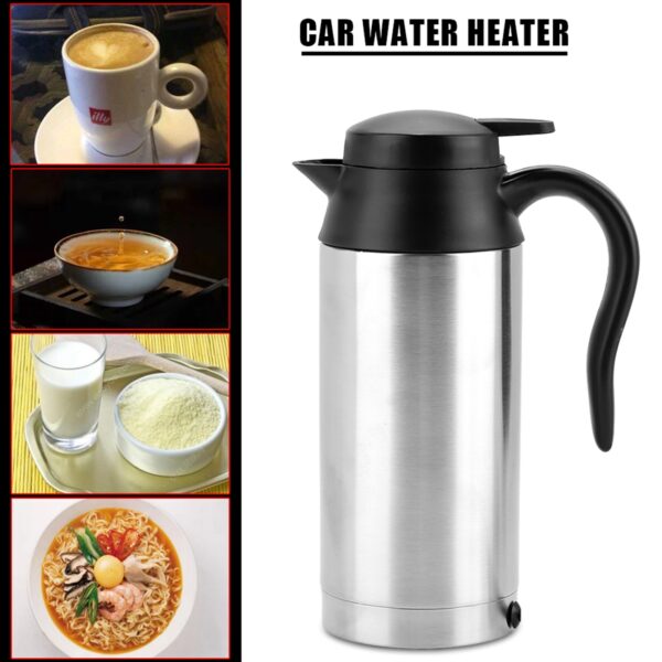 Portable 750ml 24V Travel Car Truck Kettle Water Heater Bottle For Tea Coffee Drinking - Image 2