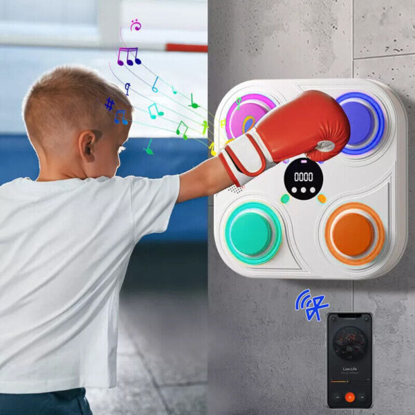 Smart Punching Boxing Electronic Music Machine Home Training Bluetooth With LED. - Image 3