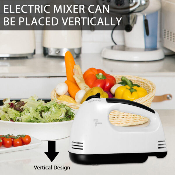 7 Speed Electric Hand Held Mixer Electronic Handheld Whisk Food Blender Egg Cake - Image 4