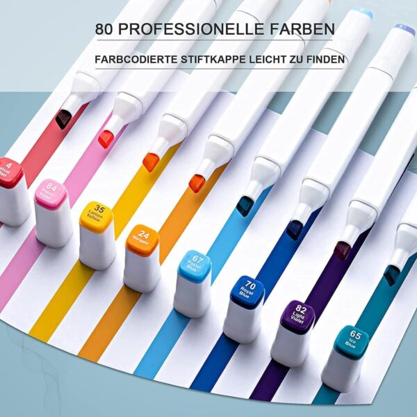 80 Farbe Acrylstifte Marker Set Permanent Pen DIY Graffiti Sketch Dual Pen - Image 10