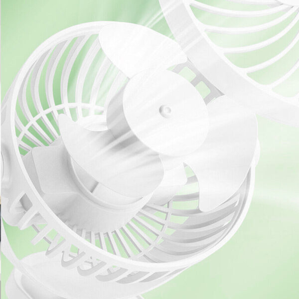 3 Speeds Mini Cooling Fan USB Rechargeable Clip On Desk Baby Stroller Portable - Image 8