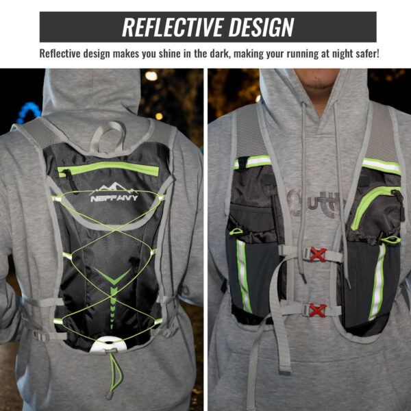 Nepfaivy Running Vest Hydration Backpack - Lightweight And Reflective
