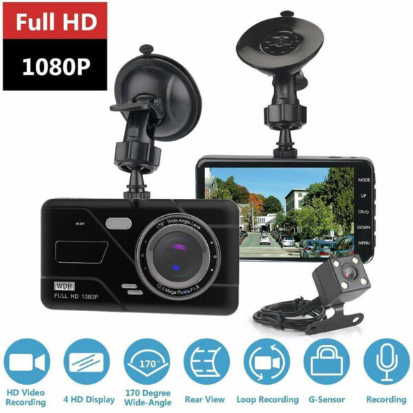 Car Camera Recorder Dual Front And Rear HD 1080P Dash Cam Night Vision - Image 6