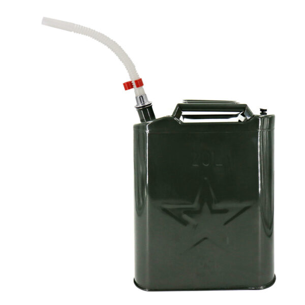 20L Metal Jerry Can Green Car Storage Fuel Petrol  Container & Flexi Spout - Image 9