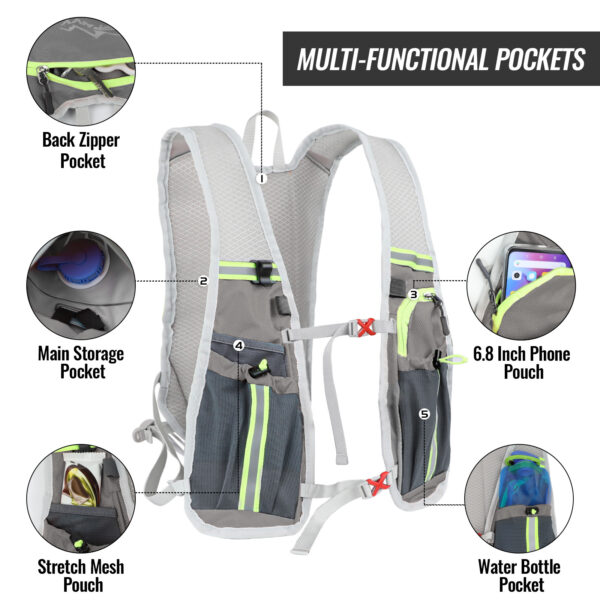 Nepfaivy Running Vest Hydration Backpack - Lightweight And Reflective - Image 7