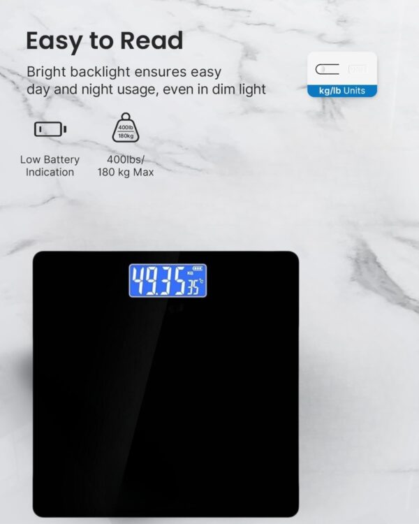 Weighing Scales Digital Electronic Bathroom Scales For Body Weight Accurate - Image 2