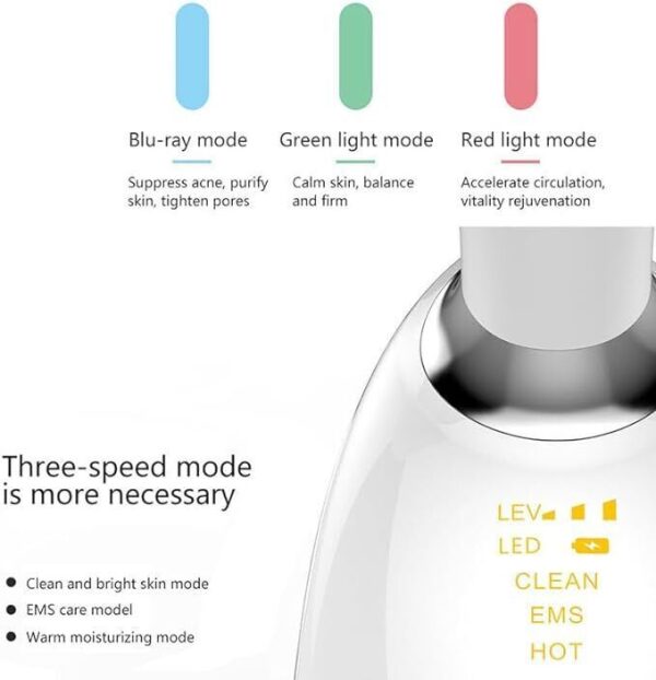 7 Colours Neck Face Lifting Massager Skin Tighten Device LED Anti Wrinkle Beauty - Image 7