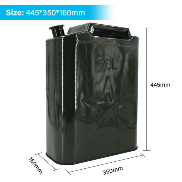 20L Metal Jerry Can Green Car Storage Fuel Petrol  Container & Flexi Spout - Image 7