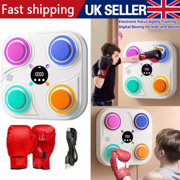 Smart Punching Boxing Electronic Music Machine Home Training Bluetooth With LED. - Image 4