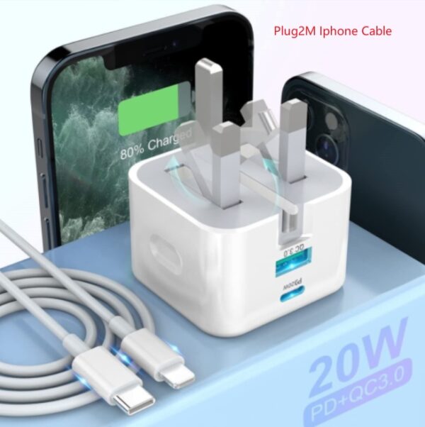 For  16 15 14 13 12 11 Pro XR XS Fast Charging 20W USB-C PD Plug Charger Cable - Image 8