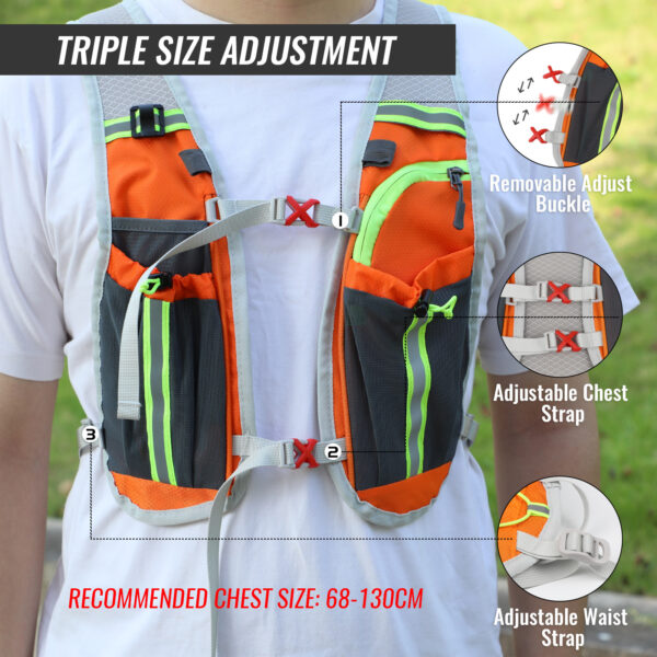 Nepfaivy Running Vest Hydration Backpack - Lightweight And Reflective - Image 3