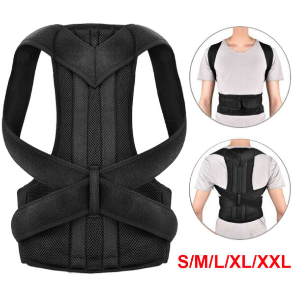 Adjustable Posture Corrector Back Brace Men Women Lumbar Shoulder Support Belt - Image 3