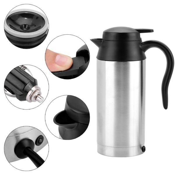 Portable 750ml 24V Travel Car Truck Kettle Water Heater Bottle For Tea Coffee Drinking - Image 6