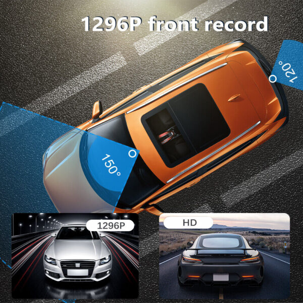 Car Camera Recorder Dual Front And Rear HD 1080P Dash Cam Night Vision - Image 7