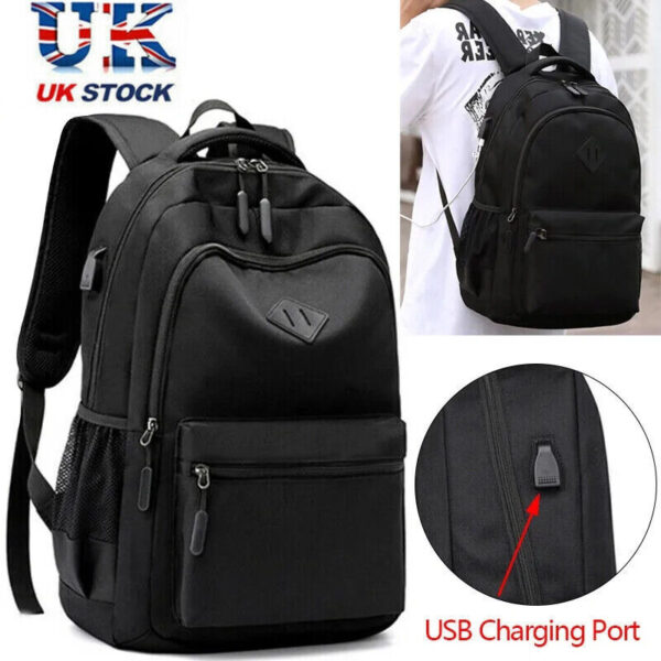 Men Women Boys Laptop Backpack Waterproof Large Mens Rucksack Travel School Bag - Image 5