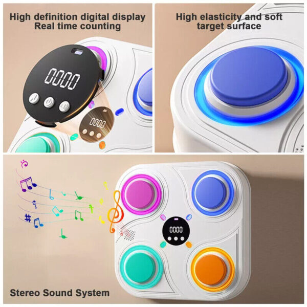 Smart Punching Boxing Electronic Music Machine Home Training Bluetooth With LED. - Image 6