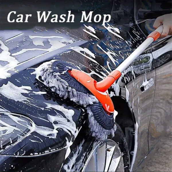 Microfiber Mop Wash Kit Telescopic Car Cleaning Brush With 4 Replacent Header - Image 10