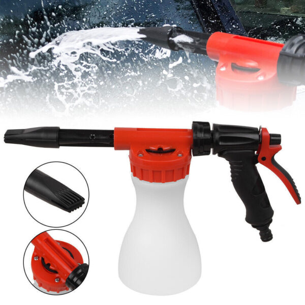 Snow Foam Car Wash Spray Gun Lance Uses Hose Pipe Sprayer 900ML Bottle - Image 5