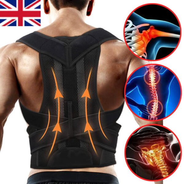 Adjustable Posture Corrector Back Brace Men Women Lumbar Shoulder Support Belt - Image 10
