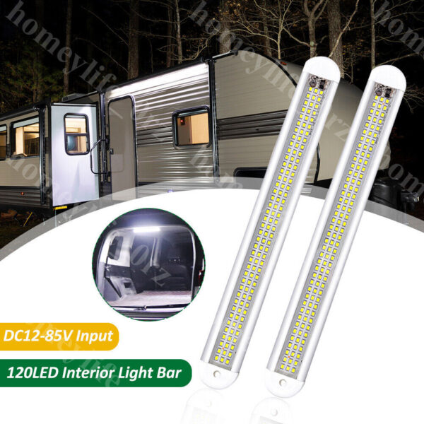 12V 120 LED Car Interior Strip Lights Bar Light Car Van Caravan Boat Home Bus UK - Image 2