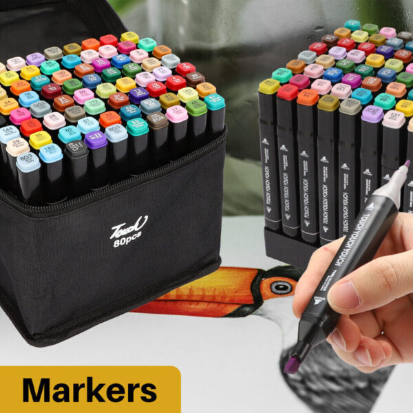 80 Farbe Acrylstifte Marker Set Permanent Pen DIY Graffiti Sketch Dual Pen - Image 3
