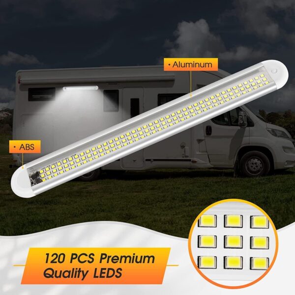 12V 120 LED Car Interior Strip Lights Bar Light Car Van Caravan Boat Home Bus UK - Image 5