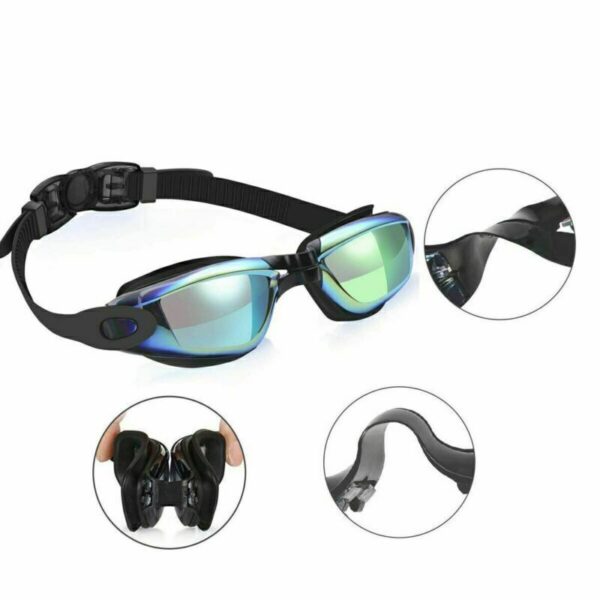 Anti Fog Swimming Goggles UV Glasses Adjustable Earbuds For Men Women Kids