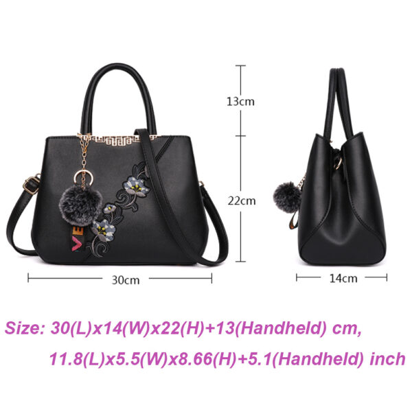 Handbags Fashionable Women's Handbags For Ladies Flower Pattern Crossbody Bags Splicing Color Shoulder Bags - Image 9