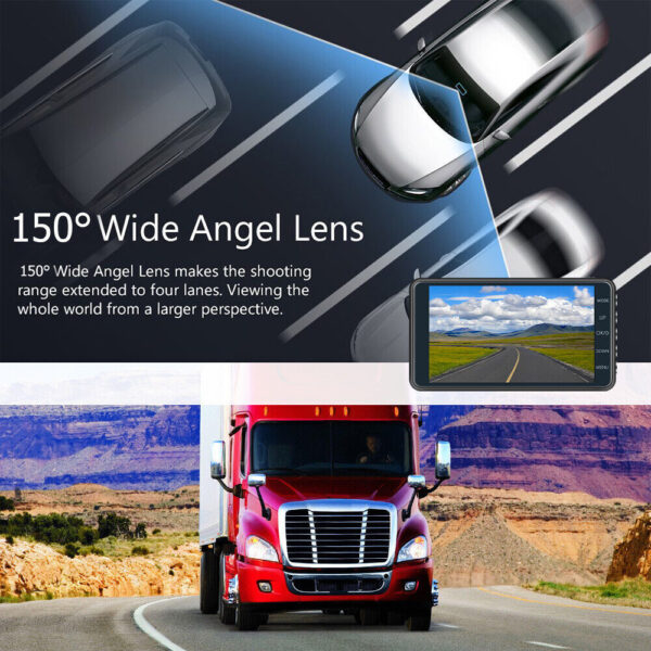 Car Camera Recorder Dual Front And Rear HD 1080P Dash Cam Night Vision - Image 2