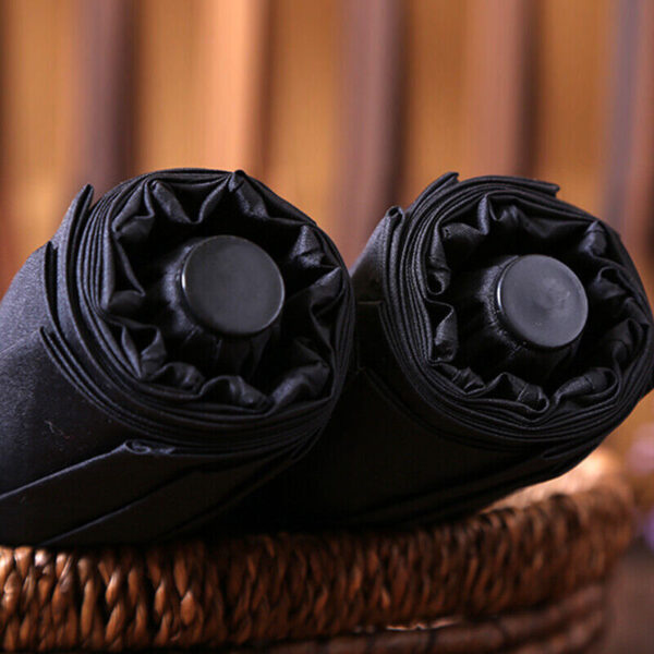 Crook Handle Compact Auto Open Umbrella Wooden style handle - Image 6
