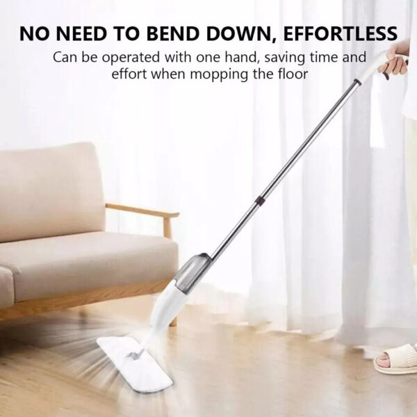 Spray Mop For Floor Cleaning 5 Reusable Microfibre Pads Water Bottle Tank UK - Image 7