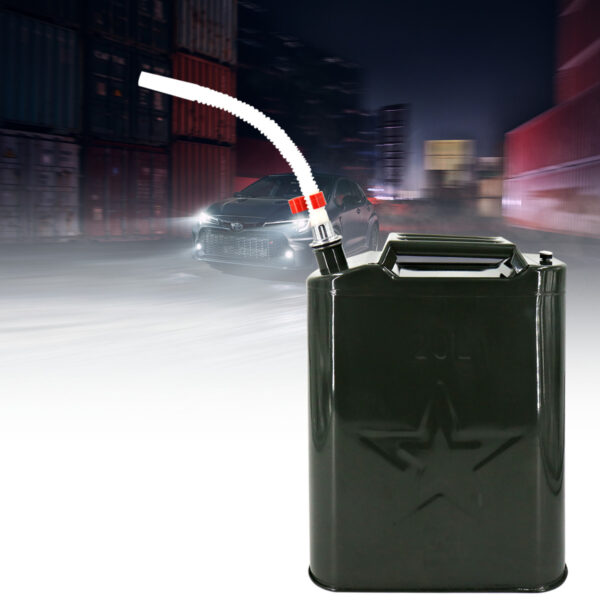 20L Metal Jerry Can Green Car Storage Fuel Petrol  Container & Flexi Spout - Image 3