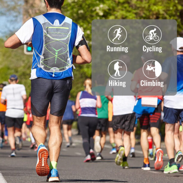 Nepfaivy Running Vest Hydration Backpack - Lightweight And Reflective - Image 9