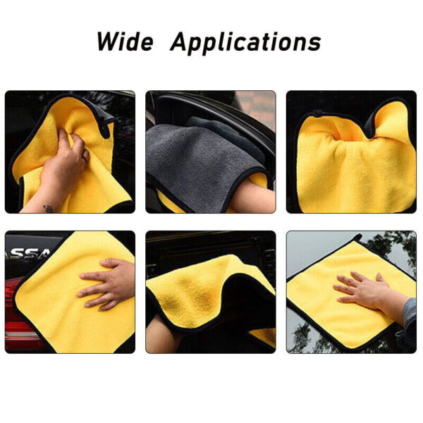12PCS Car Cleaning Towels Drying Wash Cloth Microfibre Super Absorbent Polishing - Image 4