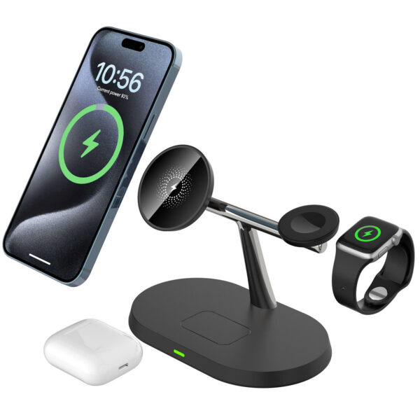 3in1 Magnetic Wireless Charger Stand For IWatch AirPod 16 15 14 13 16 - Image 2