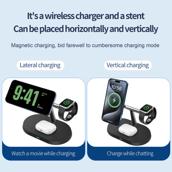 3in1 Magnetic Wireless Charger Stand For IWatch AirPod 16 15 14 13 16 - Image 9