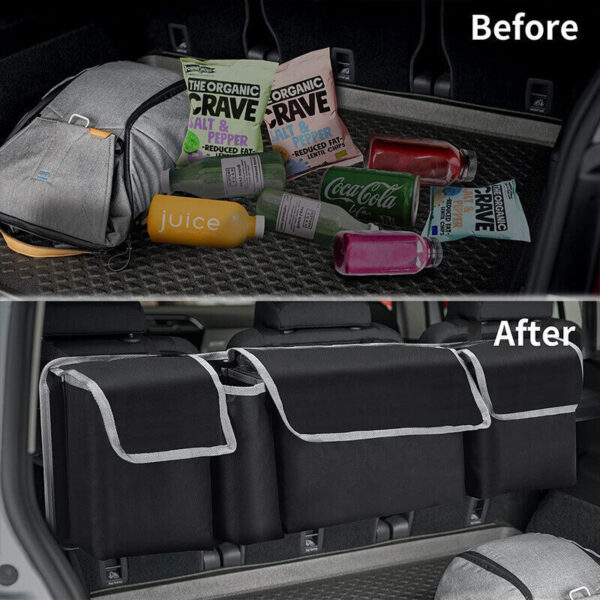 Large Car Boot Organiser Back Seat Hanger Tidy Storage Bag Pocket Hanging Pouch - Image 9