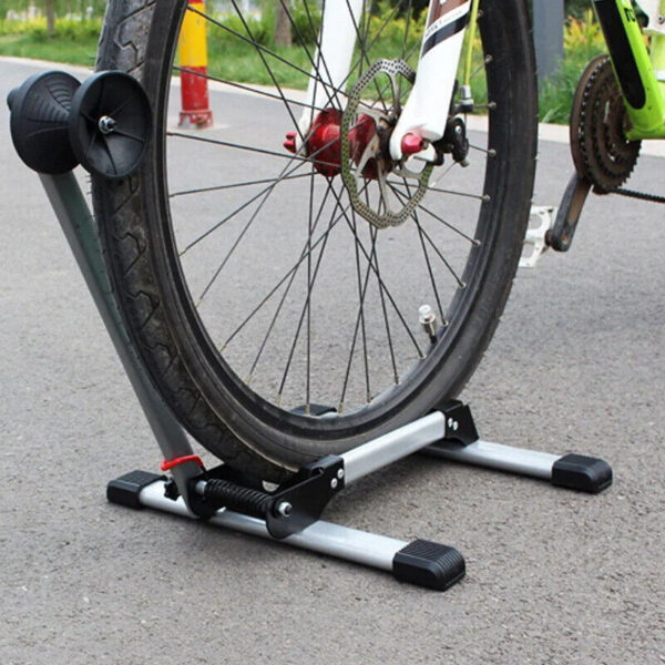 Folding BIKE STAND Portable Bicycle Floor Ground Parking Holder Storage Rack H