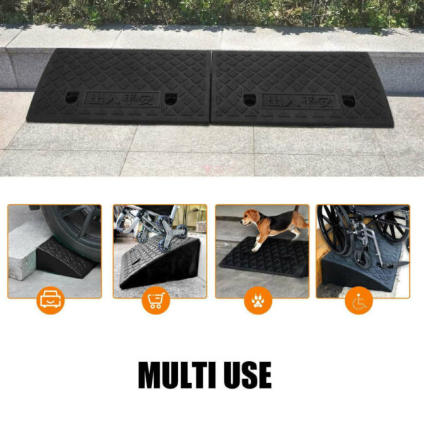 Vehicle Slope Ramp Universal Heavy Duty Rubber Kerb Ramps Car Bikes Threshold - Image 7