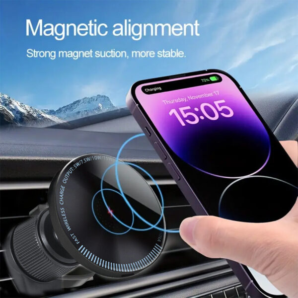 Magnetic Wireless Car Charger Mount Holder Magsafe For15 14 13 12 - Image 2