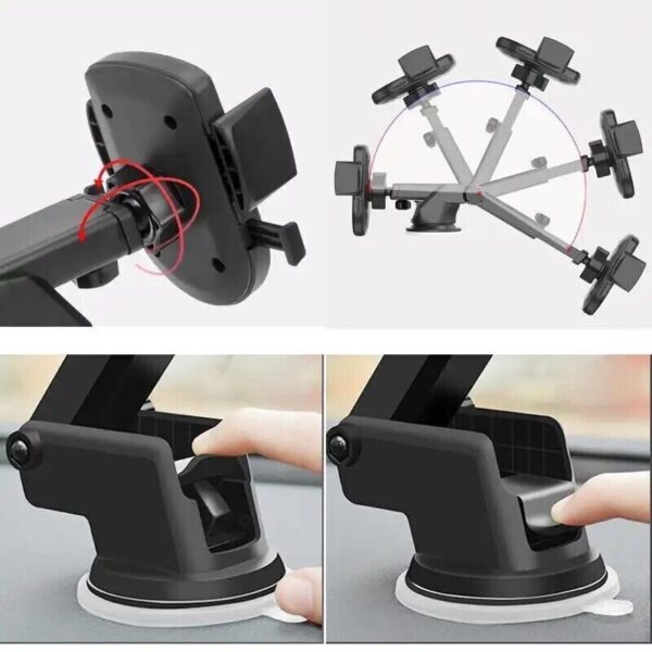 360 In Car Mobile Phone Holder Dashboard Suction Home Universal Mount Windscreen - Image 7