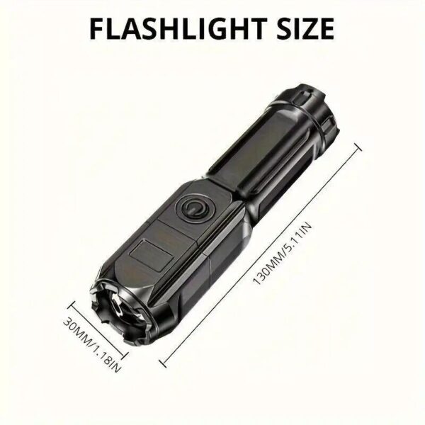 Premium UV Flashlight Torch Pocket Size Telescopic Zoom USB Rechargeable UK - Image 2