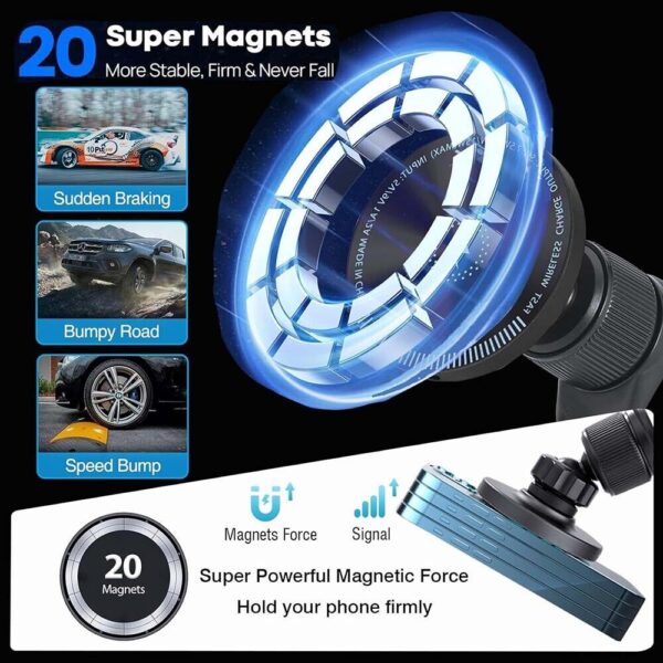 Magnetic Wireless Car Charger Mount Holder Magsafe For15 14 13 12 - Image 4