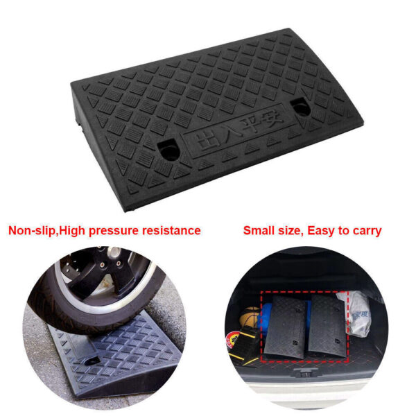 Vehicle Slope Ramp Universal Heavy Duty Rubber Kerb Ramps Car Bikes Threshold - Image 6
