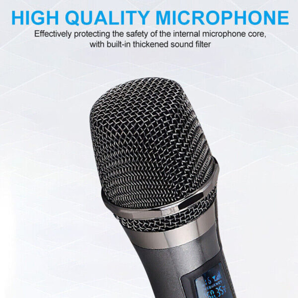 2X Wireless Microphone UHF Professional Handheld Mic System Receiver For Karaoke - Image 2