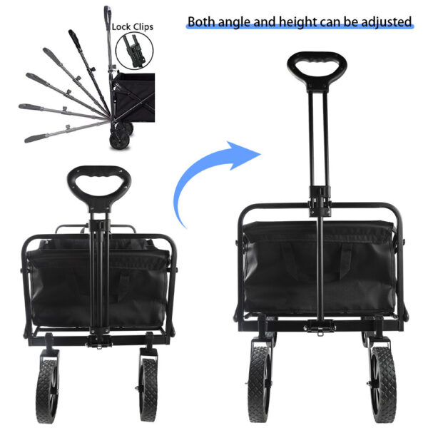 Heavy Duty Foldable Camping Outdoor Garden Trolley Cart Wagon Truck Wheelbarrow - Image 4