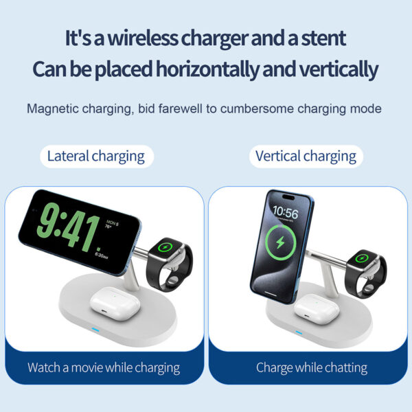 3in1 Magnetic Wireless Charger Stand For IWatch AirPod 16 15 14 13 16